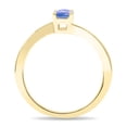 thumbnail image 3 of SZUL Women's Solitaire Oval Shaped Tanzanite Wave Ring in 10K Yellow Gold, 3 of 5