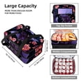 thumbnail image 3 of Bats Double Layered Insulated Refrigerated Large Capacity Handheld Lunch Bag with Two Compartments - 7.1x11.4x16.1 Inches, 3 of 6