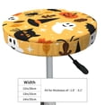 thumbnail image 4 of Haiem Happy Halloween Cushion Round Bar Chair Seat Cover Bar Chair Cushion Covers Elastic Washable Bar Chair Cover,Protects from Scratches and Stains-14 inch, 4 of 7