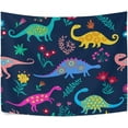 thumbnail image 2 of Coolnut Cute Dinosaur Tapestry Washable Polyester Art Wall Hanging Blanket for Living Room Bedroom Dorm Party, 60 x 51 Inch Home Decor Gifts, 2 of 7