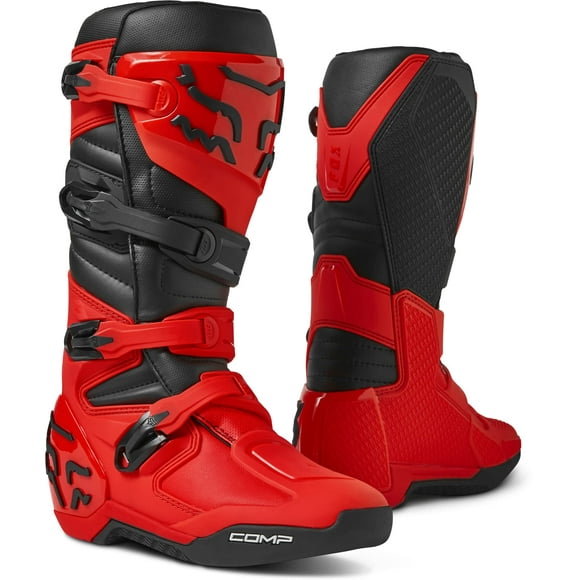 Fox Racing Bottes de Motocross Comp Rouge Flo 10