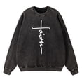 thumbnail image 4 of Sudadera con capucha vintage desgastada con letras de fe y cruz lavada para hombre, ropa de abrigo, sudadera holgada de algodón para otoño, sudadera estilo hip hop, 4 of 5