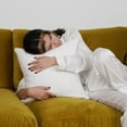 thumbnail image 2 of Funda de almohada de cojín tejido tipo gofre 100% algodón, 45*45 cm, paquete de 2 fundas de almohada cuadradas elegantes para decoración del hogar para sofá cama, blanco, 2 of 5