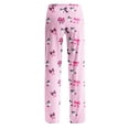thumbnail image 5 of 1-Pc Ghost Print Elastic Waist Pajama Pants for Women, Halloween Loose Fit Lounge Bottoms — No Drawstring Sleepwear with Pumpkin Graphic Comfy Night Trousers Pink M, 5 of 9