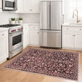 thumbnail image 3 of GLATTICE Entryway Rugs 3x5 ft Washable Area Rug Super Soft Rug Non Slip Rubber Backed Entry Rug for Kitchen Bedroom Office Living Room, Deep Burgundy, 3 of 7