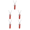 thumbnail image 3 of maskred Hexagon Column Charm Findings Handmade Holiday Hanging Pendants Crystal Necklace Earring Keychains Decorations Red Pattern Color 5Set, 3 of 6