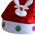 thumbnail image 2 of Naiovety Sombreros de Navidad LED Light Up Santa Red Hat Flashing Costume Party Cap Niños Regalos de Navidad para niños Decoración de Año Kits de decoración para fiestas Alce, 2 of 4