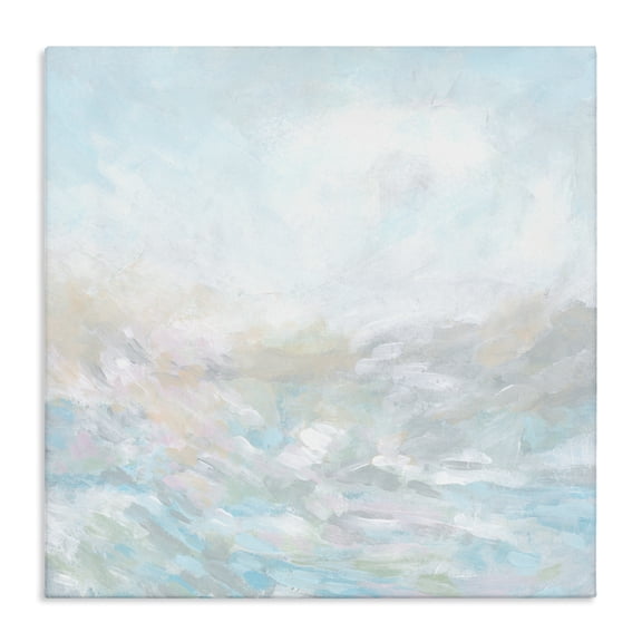 Stupell Industries Coastal Blue Abstract Waves Canvas Art, 17 x 17, by June Erica Vess