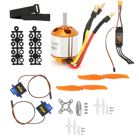 Remote Control Aircraft Accessories Set,2217 KV1250 Motor 8060 Propeller Steering Engine 40A XT60 ESC for RC Helicopter