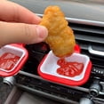 thumbnail image 4 of Fries Fries Soporte de salsa de tomate Clip-on Vent Bandeja Ventas de ventilación Reutilizable Copa de inmersión Conjuntamiento Contenedor Contenedor Accesorios de viaje Rojo sidaley VI012679-01B, 4 of 7