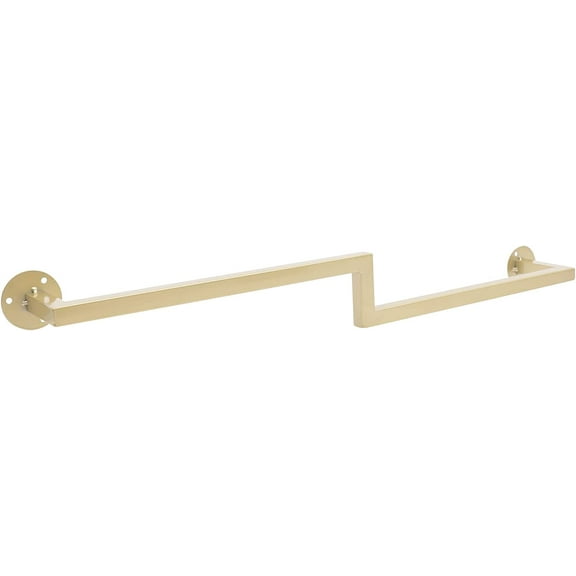 MONIPA 31.5 In Modern Metal Clothing Garment Rack Gold Wall Mounted Closet Rod Retail Display Rack Closet Storage Clothes Organizer