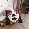 thumbnail image 3 of Velvet Decorative Throw Pillow Covers Set of 2, Soft Square Cushion Cover with Invisible Zipper Day Of The Dead Mexican Printing, 16"x16", 3 of 7