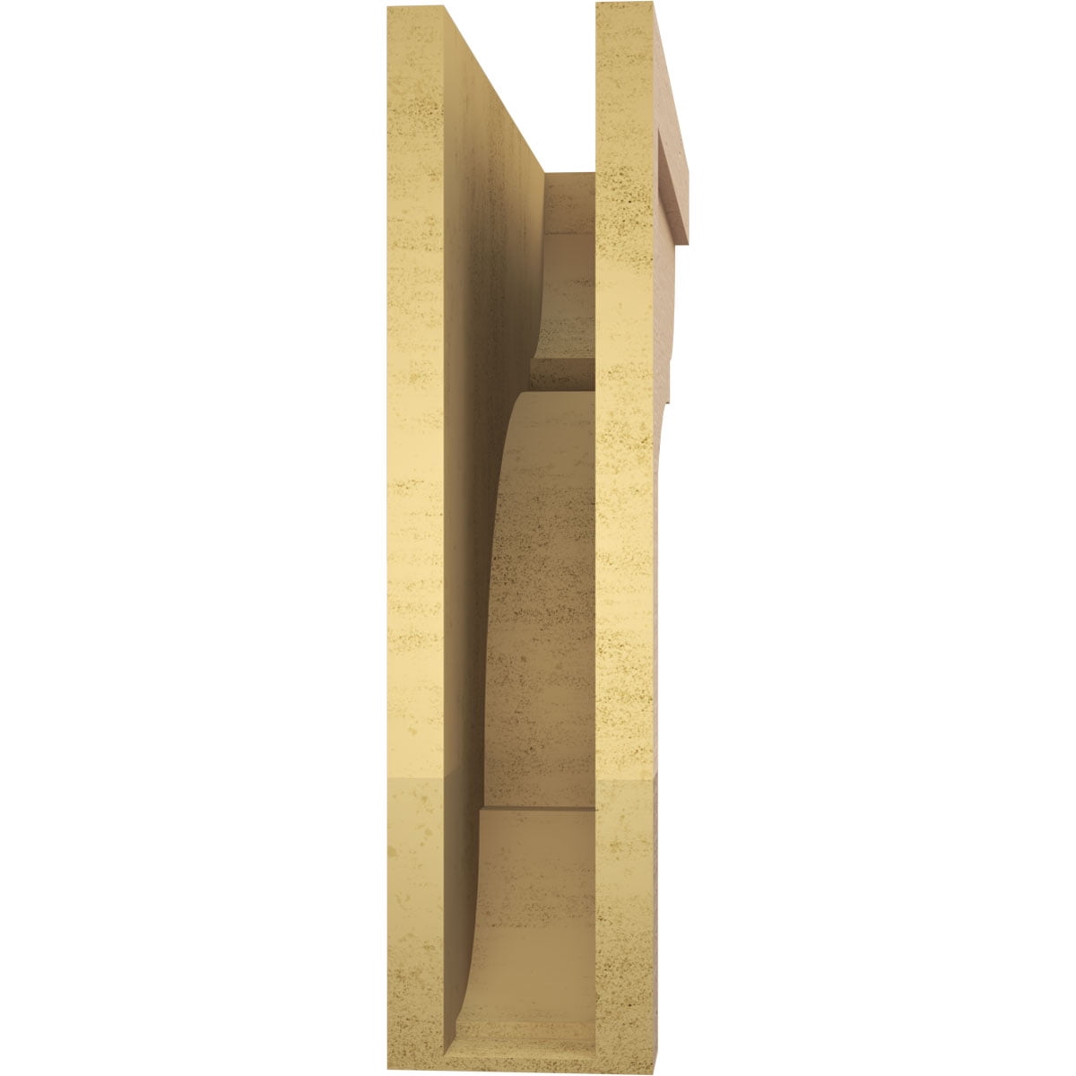 7"W x 28"D x 28"H Thin Bryant Rough Cedar Woodgrain TimberThane Corbel, Primed Tan
