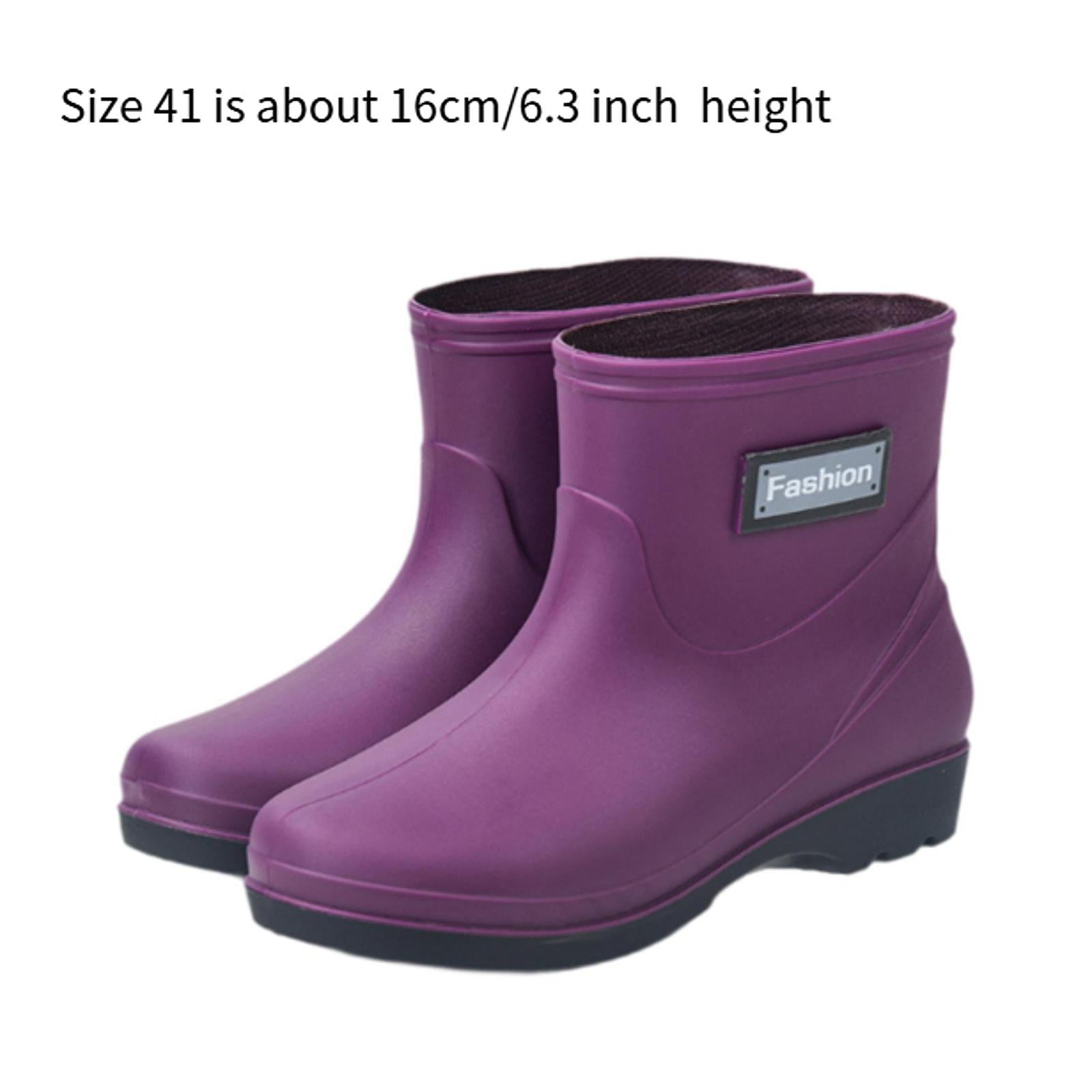 Segolike Rain Boots Garden Shoes Waterproof Portable Trendy Lightweight Mid Calf Boots Nonslip Rainboots for Camping Backpacking Women Size 41