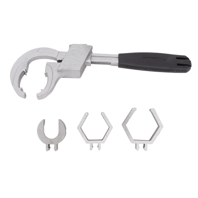 Llave inglesa ajustable universal, multifuncional, de aleación de aluminio, para baño, herramienta de reparación para fregadero.