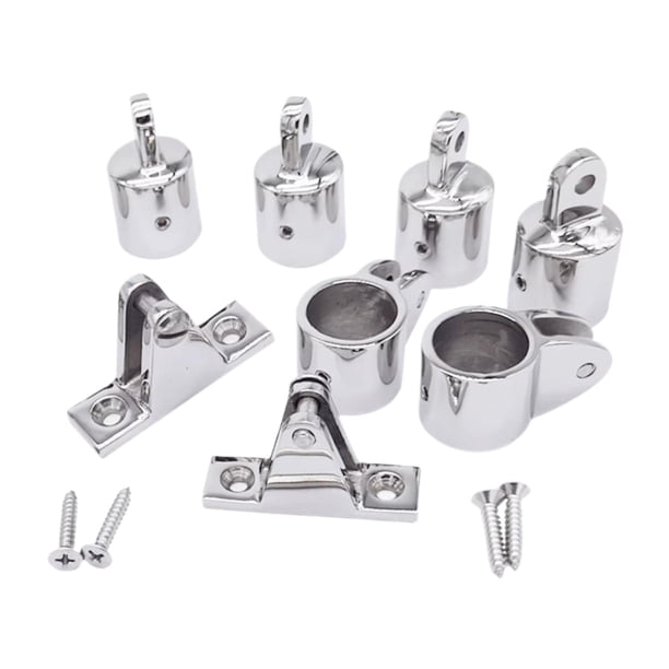4 tapas de ojo, 2 guías de mandíbula y 2 bisagras de cubierta para accesorios de toldo Bimini para barco. 22mm