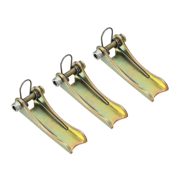 2.2 Inch Hook Safety Latch Kit, Metal Towing Hitch Replacement, Golden, 3 Pack
