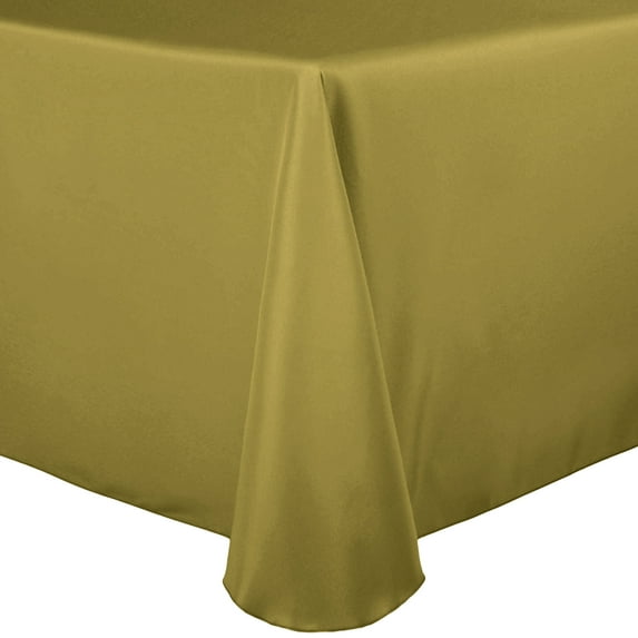 Ultimate Textile (2 Pack) 54 x 96-Inch Oval Polyester Linen Tablecloth - for Home Dining Tables, Acid Green