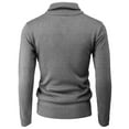 thumbnail image 3 of H2H Mens Casual Slim Fit Pullover Sweaters Long Sleeve Knitted Fabric Mock Neck Button (CMOSWL075), 3 of 6