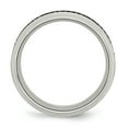 thumbnail image 3 of Chisel  Stainless Steel Polished 1/3 Cttw Diamond 10mm Wedding Band 6, 3 of 5