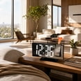 thumbnail image 3 of AUNVITO Digital Temperature Time Projection Alarm Clock, Multi Function Mirror Surface Project Clock, Desktop Night Stand Timer Decor for Bedroom Living Room Bedside, 3 of 6