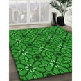 thumbnail image 3 of Ahgly Company Machine Washable Indoor Rectangle Transitional Dark Green Area Rugs, 7' x 10', 3 of 7