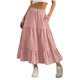 thumbnail image 4 of Faldas Largas para Mujeres Verano Suelto Casual Cómodo Sólido A-Línea Cintura Elástica, Poliéster Ligero, Versátil para la Fiesta Diaria de Citas, 4 of 9