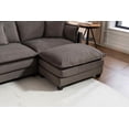thumbnail image 6 of Timbernest 150" Modular Sectional Sofa with Movable Ottomans, U Shaped Chenille Cloud Couch for Living Room, 4 Seater, Gray, 6 of 6