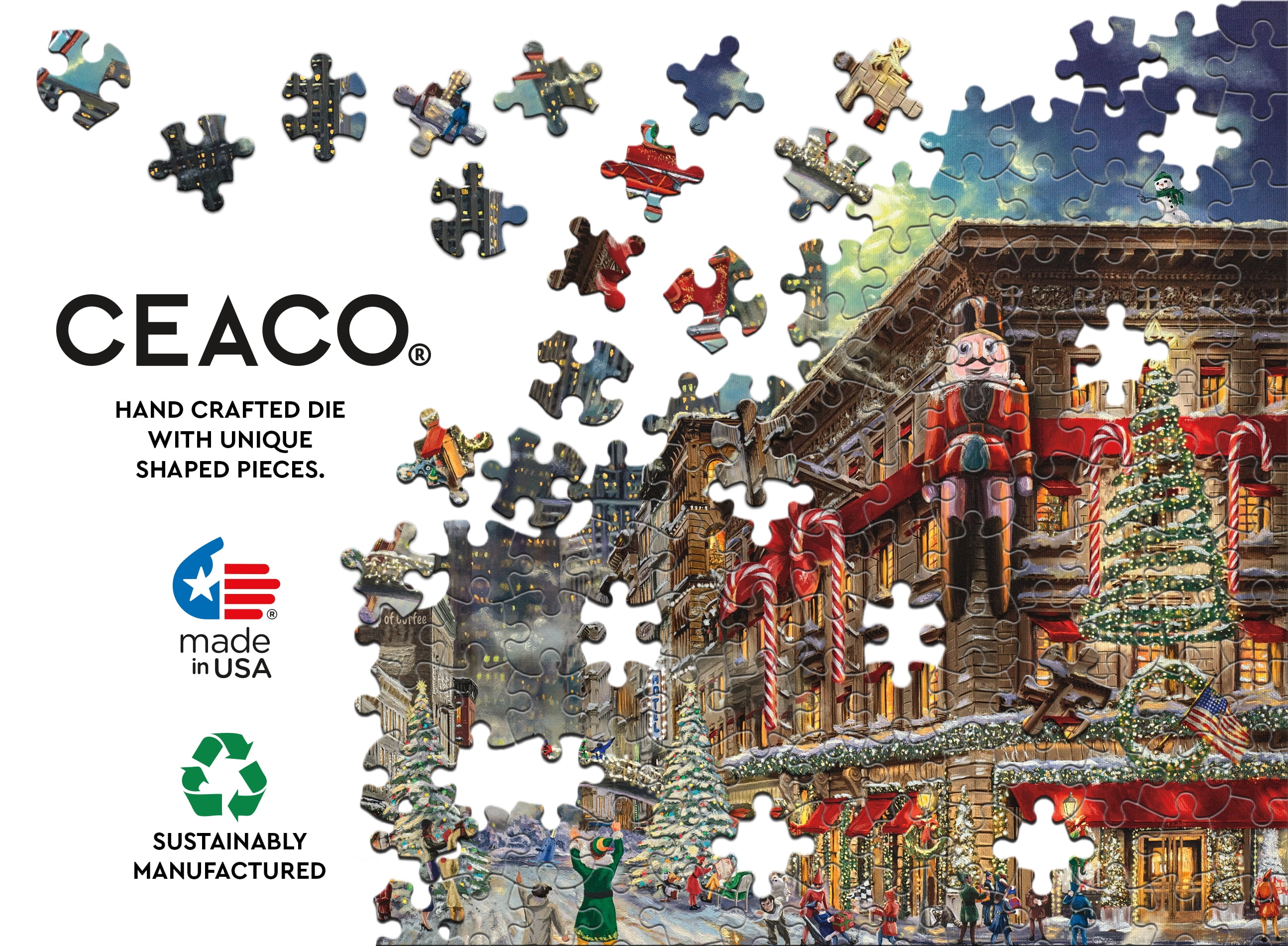 Ceaco Thomas Kinkade Elf 1000-Piece Interlocking Jigsaw Puzzle for Adults Ages 14+