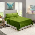 thumbnail image 5 of Clara Clark Twin Size Bed Sheets Set - Deep Pocket 3 Piece - 1800 Hotel Luxury Soft Double Brushed Microfiber, Calla Green, 5 of 7