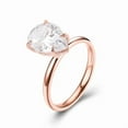 thumbnail image 5 of solitaire jewels 3CT Pear Moissanite Solitaire Engagement Ring For Women, 10K Rose Gold, 5 of 8