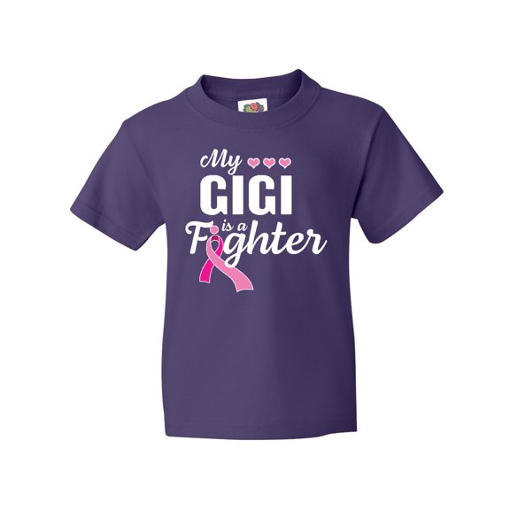 Inktastic Breast Cancer Awareness My Gigi is a Fighter Youth T-Shirt