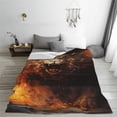 thumbnail image 5 of Pofeuu Cool Fire Lion Print Ultra-Soft Micro Fleece Blanket,for Bed Or Sofa,All Season Throw Blankets Flannel Blanket-60"x50", 5 of 7