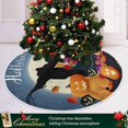 thumbnail image 6 of FMSHPON Halloween Happy Halloween PumpkinsCandies Xmas Christmas Tree Skirt Stand Mat for Holiday Party Decoration Indoor Outdoor 48 inches, 6 of 6