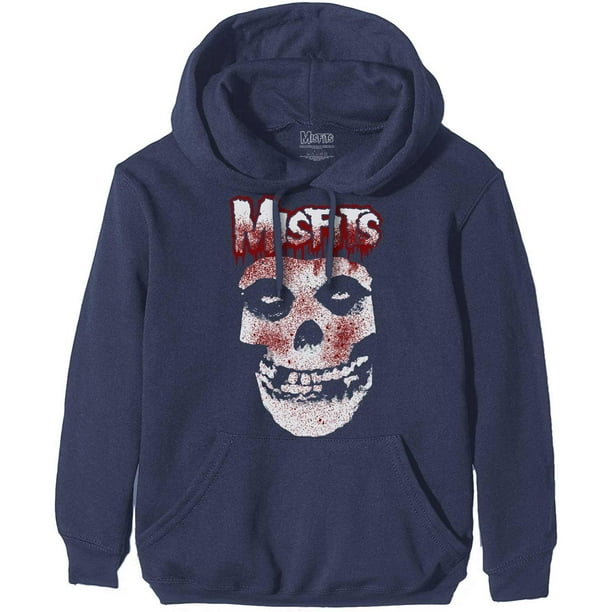 Misfits - Sudadera Goteo de Sangre para Adultos Unisex (Azul Marino)