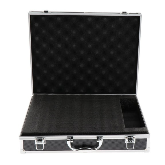Colcolo Microphone Carry Case Broadcasting Live Broadcast Studio Hard Shell Mic Case 36.5x28.5x9cm argent