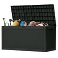 thumbnail image 6 of Uforic 60 Gallon Outdoor Resin Deck Box,Weatherproof&Lockable Rattan Storage Box for Garden Patio, Black, 6 of 8