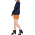 thumbnail image 4 of Unique Bargains Junior's Pullover Drop Shoulder Elbow Cat Patch Loose Sweater Pullover, 4 of 5