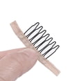 thumbnail image 4 of 24-Piece Wig Accessory Kit: Steel 7-Tooth Combs for Wig Caps, Hairpiece Clips, and Tools (Blonde), 4 of 6