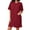 Wine Red, variant on Avidlove Women Zipper Robes Knit Short Sleeve House Coat Lightweight Zip Up Short Bathrobe with Pockets Soft Nightgown Sleepwear S-XXL