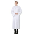 thumbnail image 4 of GraduatePro Baptism Choir Robe Adult Clergy Church Pastor Pulpit Robes Preachers Confirmation Robe Unisex White 45FF, 4 of 4