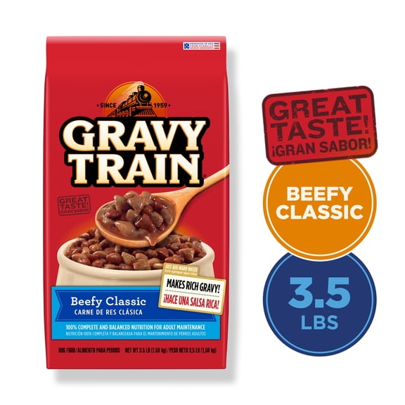 Gravy Train Beefy Classic Dry Dog Food, 3.5 lb. Bag