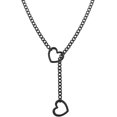 thumbnail image 6 of Monebena Heart Slip Chain Necklaces for Women,Stainless Steel O-Ring Adjustable Lariat Heart Y-Necklace,Punk Cuban Choker Necklace for women, 6 of 11
