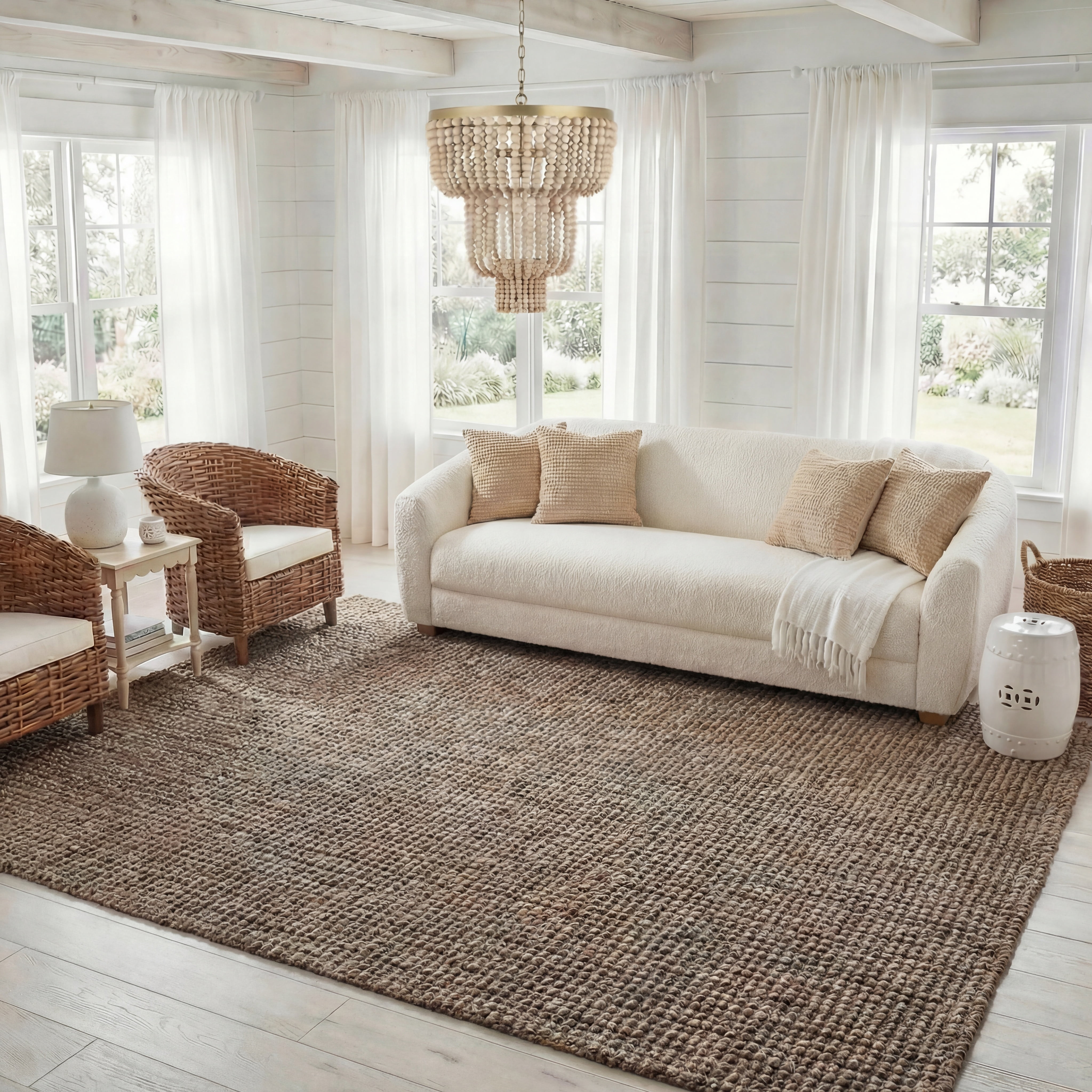 Safavieh Natural Fiber Levi Solid Area Rug, Brown, 9' x 12'