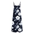 thumbnail image 4 of Staron Robes d'Été pour Femmes en Liquidation à Moins de 10 $ Sans Manches Col en V Boho Été Floral Ample Tendance Décontractée Robe de Plage à Bretelles Spaghetti, 4 of 5