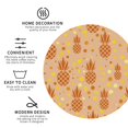 thumbnail image 3 of Pofeuu Pineapples Print Coasters for Drinks, 4Pack PU Leather Coasters, Bar Drink Coasters for Tabletop Protection, Furniture from Damage-Round Shape, 3 of 6