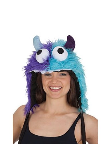 Two Tone Furry Monster Hat | Blue 