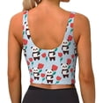 thumbnail image 4 of Uemuo Panda And Rose Pattern Women's Sports Bra - High Impact Support, Breathable, and Comfortable Athletic Bra for Running, Yoga, and Workouts, 4 of 9