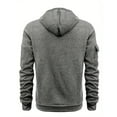 thumbnail image 7 of Bovxnpu Mens Sweatshirts Long Sleeve Pullover Hoodie, Men's Long Sleeve Hooded Sweatshirt Raglan Sleeves Half Zip Multiple Pockets Pull On For Sports Casual Wear Tops, 7 of 7