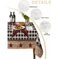 thumbnail image 2 of Red Texas Star Farmhouse Table Cloth, Waterproof Tablecloth for Rectangle Tables, Black Plaid Berry Country Reusable Washable Fabric Table Cover for Restaurant Kitchen Dining Tables 60"x84", 2 of 9